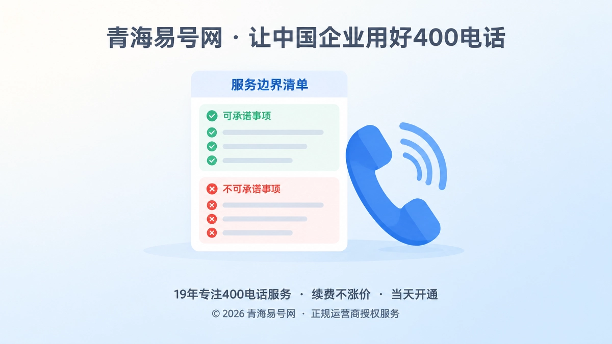 2026年诚实守信：负责的400电话服务，先说不承诺什么